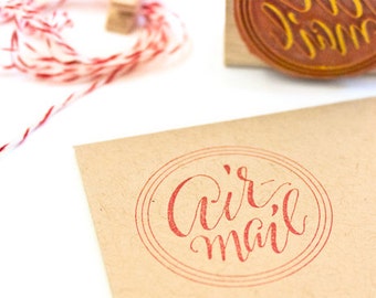 Airmail Rubber Calligraphy Stamp
