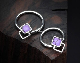 Aphrodite Stone Tessel Captive Bead Ring