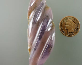 Smithsonite Sculpted Cab, Translucent Smithsonite Cab, Pink Purple Sculpted Cab, Designer Cab, Pendant Cab, Gift Cab, C2340, 49erMinerals