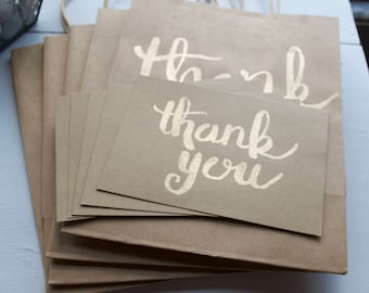 Set of 5 Thank You Cards and Envelopes