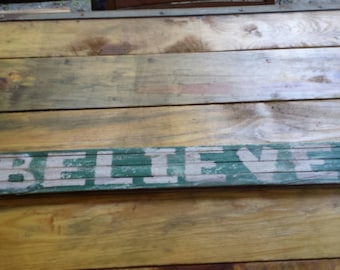 Hand painted reclaimed wood sign