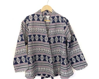 Vintage tribal jacket/tribal print blazer