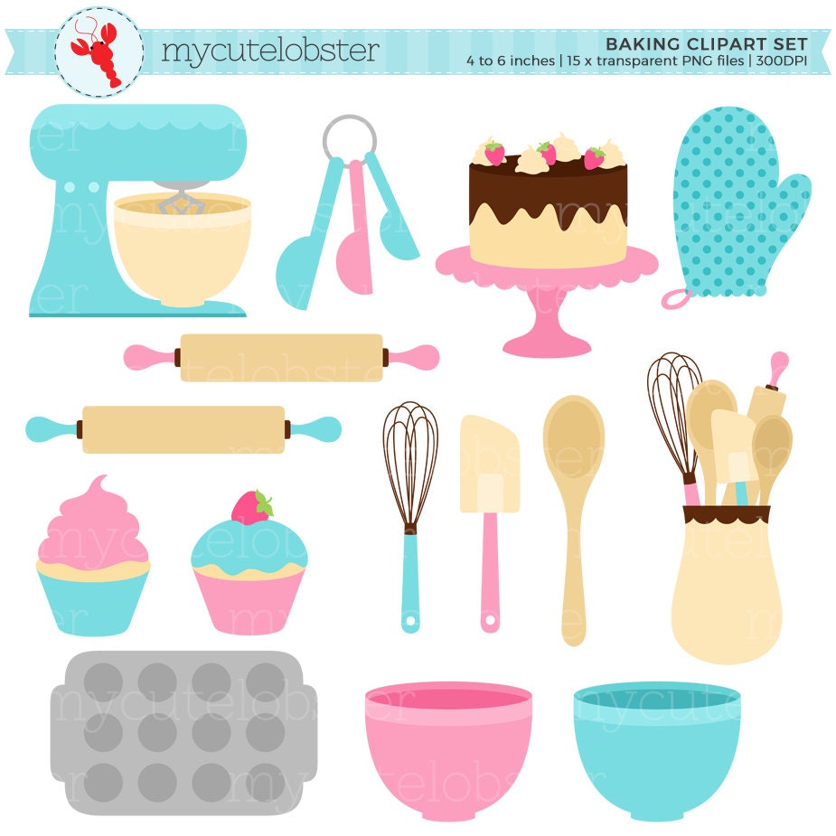 Baking Clipart Set clip art set of baking items personal