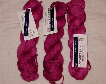 3 Skeins of Malabrigo - Lace Weight Wool Yarn
