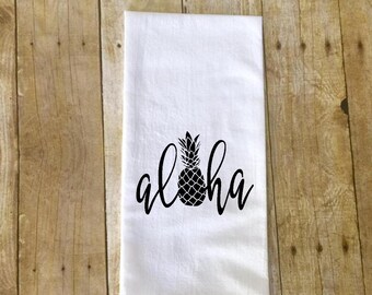Aloha pineapple tea towel kitchen towel