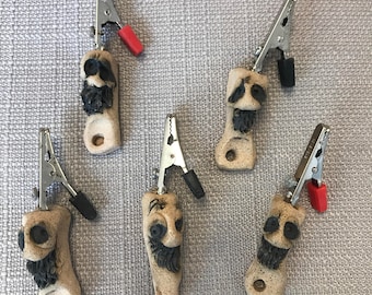 Pack of 5 - Handmade Unique Clay Roach Clips Smoking Accessory