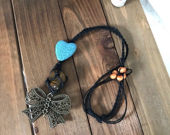 CAR DIFFUSER Essential Oils, Aromatherapy, Diffuser, Aroma Diffusing, Car Freshener, Tigers Eye Macrame, Lava Stone, Diffusing Oils,