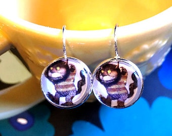 Where the Wild Things Are monster cabochon earrings- 16mm