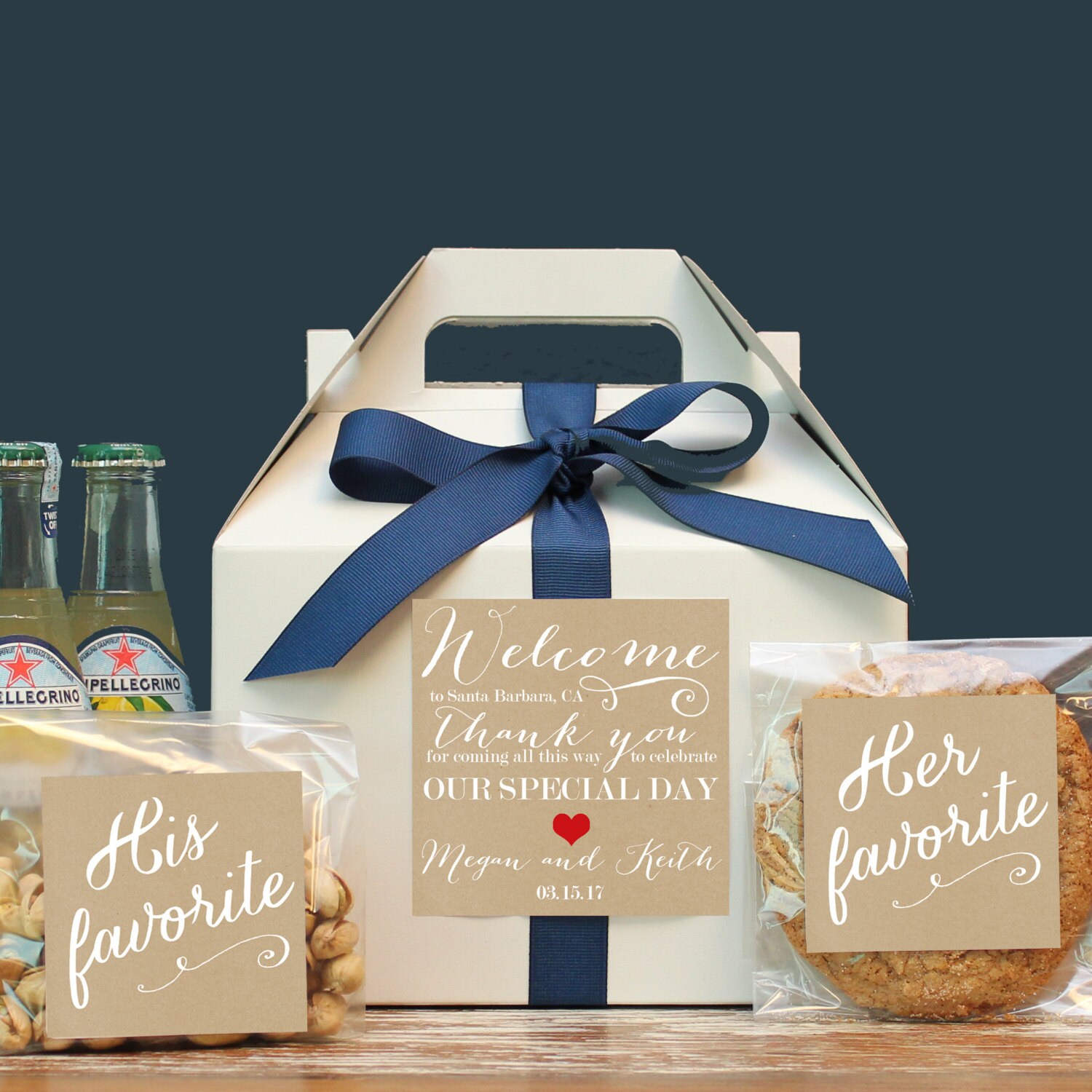 set of 6 out of town guest box wedding welcome box wedding