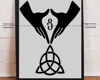 House Positive Energy Protective Symbol Digital Design Print Decor Wall Art House decor