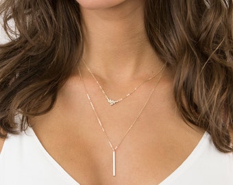 Dainty CZ Cluster Necklace / GALAXY Delicate Necklace Gold, Rose Gold, or Silver / Sterling Silver or 14k Gold Fill Chain LN335