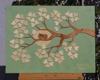Wedding Tree Owl Guestbook Alternative