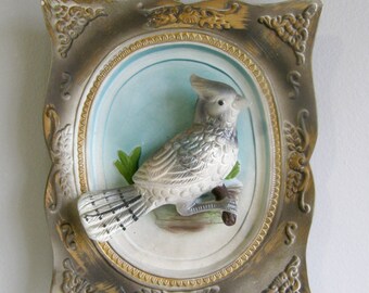 Vintage Ceramic 3D bird wall art