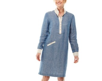 SALE Sunday linen shirt dress