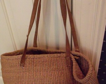 Sisal or Jute Vintage Shoulder Bag/Sack