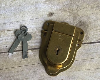 Vintage Yale Lock and Key - Gold Lock - USA