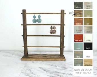 Earrings Displays, Wood Jewelry Displays, Earring Jewelry Organizers, Jewelry Stands, Store Fixtures, Craft Show Booth Displays