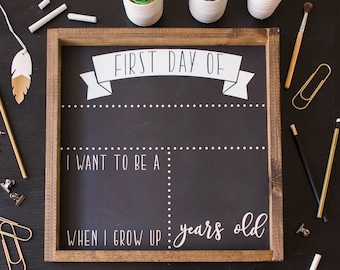 First and Last Day School Sign First Day of School Chalkboard First day of school sign Reusable School Chalkboard Back to School Chalkboard