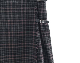 Jupe Plissée Tartan Pendleton - Taille 6P - Laine 100% - Vert Argyle à Carreaux - Occasion Très Bon état