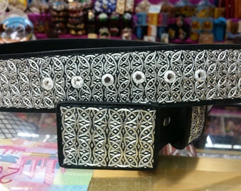 Belt law fine.925 Silver thread embroidery