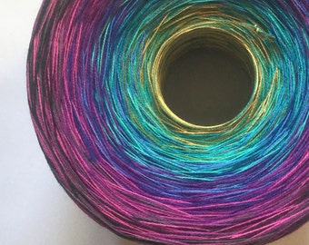 Colour Change Gradient Yarn - insanity - Moca Cotton Yarn - 12 colors - fingering yarn - cotton