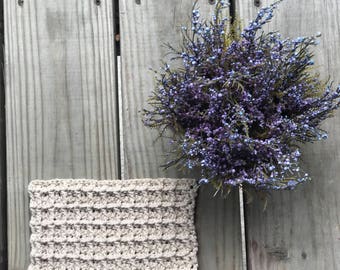 Waffle kitchen dishcloth // Crocheted washcloth // Dish Rag // Kitchen Dishrag
