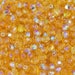 50 Honey AB 3mm czech glass beads-fire polished faceted round. (A-8C)