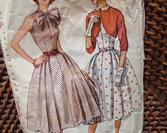 1950's simplicity pattern dress w/ bolero jacket