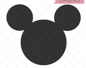 Mickey Mouse Head SVG, Mickey Mouse Silhouette Vector SVG and PNG Download for cricut and silhouette