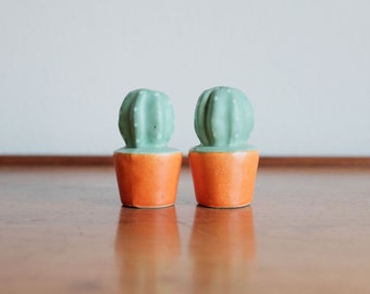 Vintage Cactus Salt and Pepper Shakers -