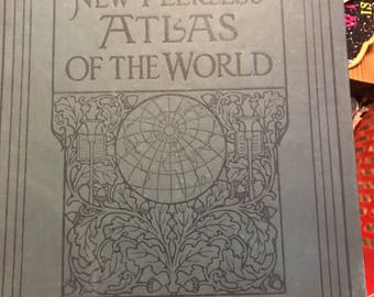 Antique The New 1926 Peerless Atlas Of The World
