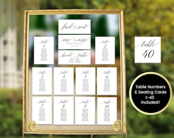 Wedding Seating Chart Template,Seating Chart Wedding,Seating Chart Cards,Wedding Seating Cards,Seating Cards Printable,Pdf Instant Download