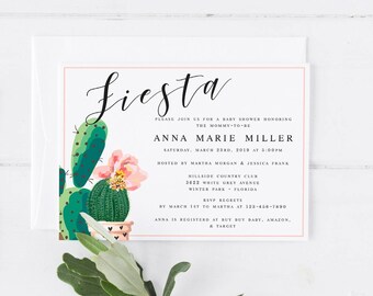 Cactus Invitation Template 2