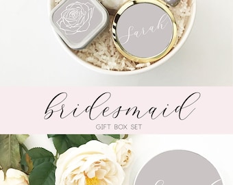 Grey Bridesmaid Proposal Gift Box Gray Bridesmaid Gift Box Grey Bridesmaid Box Grey Gift Box (EB3250PT) COLORED Bridesmaid GIFT SET