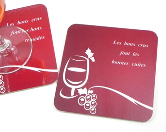 Funny underneath glass coaster wine quote coaster good wines make baked good