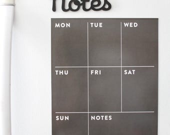 Fridge calendar - magnetic memo board