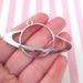 2 Silver Plated Saturn Charm, Open Bezel Pendant, Planet Charms, Saturn Pendants F242