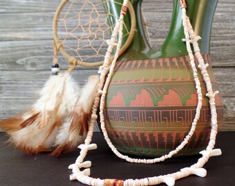 Heishi & Bird Fetish Necklace