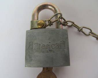 American Pad Lock - Key Entry Lock vintage Lock