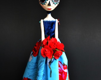 Bunny Art Doll - Day of the Dead - Dia de los Muertos - Bunny Art - Made to Order