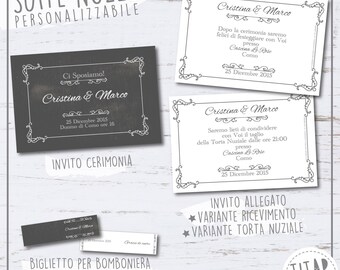 Vintage postcard participation, printable, customizable, complete set