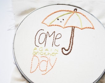Falling on My Head - Spring Rain PDF Embroidery Pattern