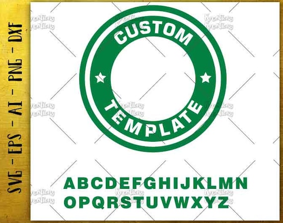 customized coffee logo starbucks svg template svg cutting