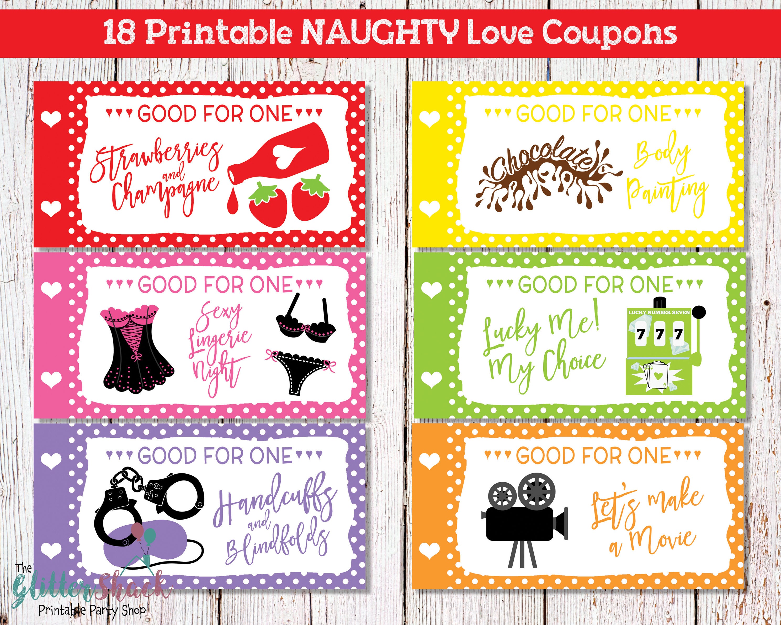 Printable Naughty Love Coupons For Men Husband Boyfriend Sexy