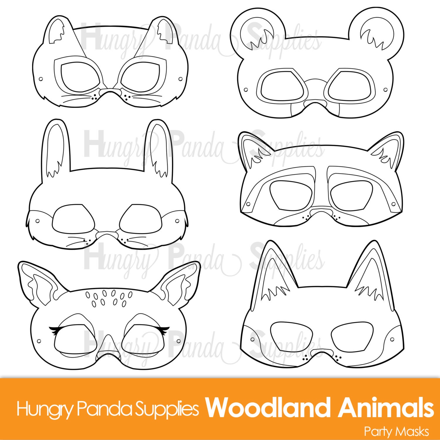 Download Woodland Forest Animals Coloring Masks woodland animal mask