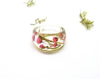 Nature ring Pressed flowers jewelry, Real flower ring, Resin ring, Floral jewelry, Botanical ring, Natural ring, Jewellery, bridesmaid