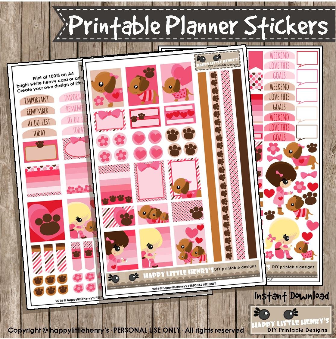 PUPPY PLANNER STICKERS PUPPY PLANNER STICKERS