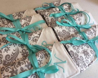 Jewelry Rolls with Monogram and Earring Holder (Any Quantity) - Bridesmaid Gift