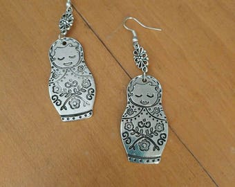 Russian nesting doll earrings