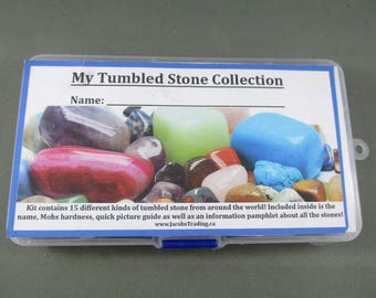 My Polished Stone Collection - Unique Gift Idea, Healing Crystals & Stones, Polished Rocks, Kids Gift, Rock Collection Display Case T506